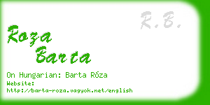 roza barta business card